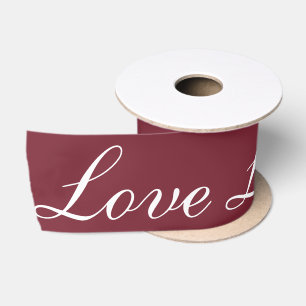 Ruban En Satin Mariage élégant amour Maron rouge foncé Bourgogne