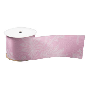 Ruban En Satin Mariage en dentelle florale rose