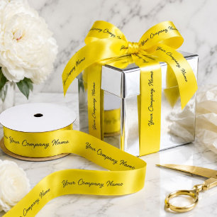 Ruban En Satin Marque de marketing jaune Nom de l'entreprise marq