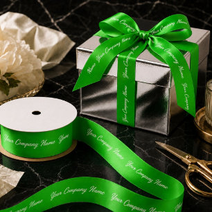 Ruban En Satin Marque de marketing vert Nom de l'entreprise marqu