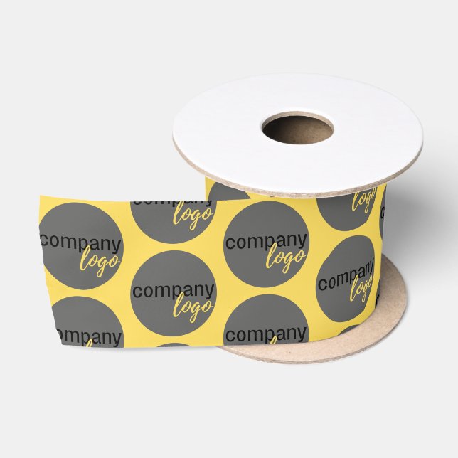 RUBAN EN SATIN MARQUE MOTIF MINIMALIST BUSINESS LOGO (Bobine)