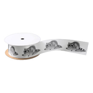 Ruban En Satin Masque de Raton Laveur Vintage