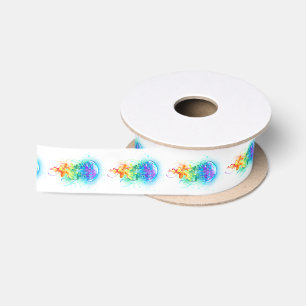 Ruban En Satin Méduse arc-en-ciel