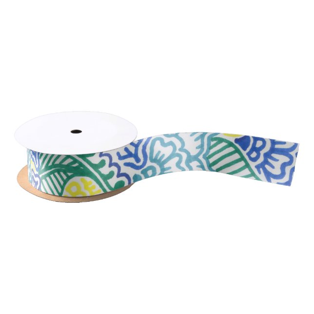 Ruban En Satin Menthe de Marocain (Bobine)