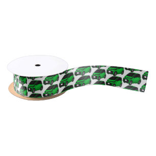 Ruban En Satin Mignonne micro-voiture verte