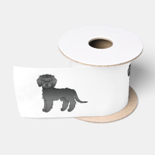 Ruban En Satin Mini Goldendoodle noir Chiens de dessin animé mign