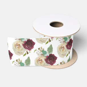 Ruban En Satin Mistletoe Manor Aquarelle Bouquets luxuriants Mari