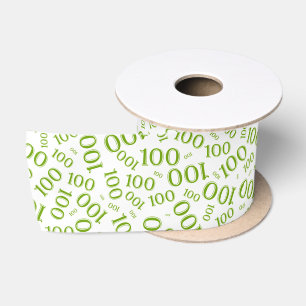Ruban En Satin Modèle de numéro moderne pour 100e anniversaire Ve