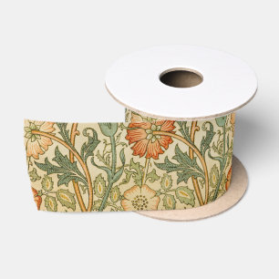 Ruban En Satin Modèle Rose et Rose vintage de William Morris