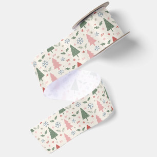 Ruban En Satin Modèles d'arbres de Noël modernes