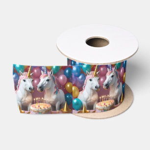 Ruban En Satin Moments Magiques : L'anniversaire des licornes bla