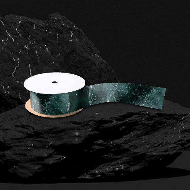 Ruban En Satin Moody Agate | Turquoise Vert Malachite Riche Joyau (Créateur téléchargé)