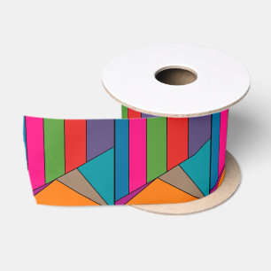 Ruban En Satin MOSAIC rayures triangles couleur III + vos idées