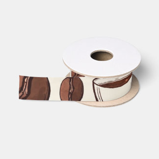 Ruban En Satin Motif café 2