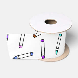 Ruban En Satin Motif Crayon de dessin