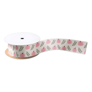 Ruban En Satin Motif d'automne du Citrouille rose mignon Eucalypt