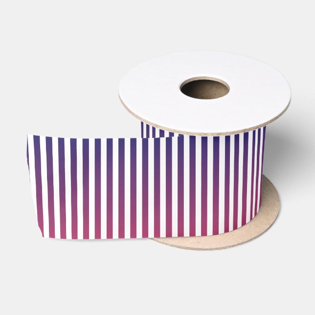 Ruban En Satin Motif de bande de dégradé Ombre violet (Bobine)