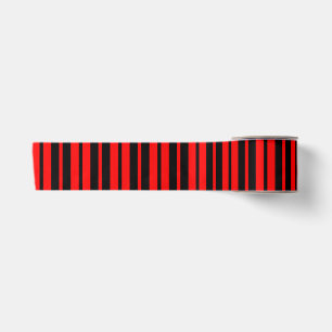 Ruban En Satin Motif de bandes verticales en noir rouge