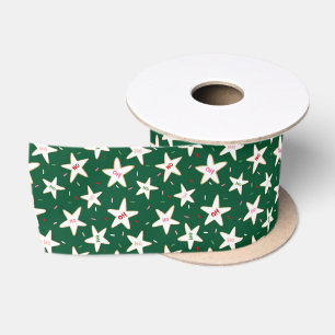 Ruban En Satin Motif de biscuits de Noël