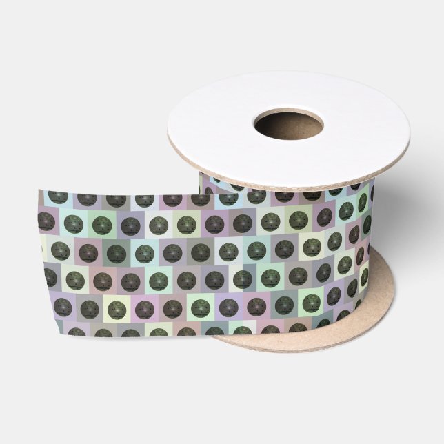 Ruban En Satin Motif de briques de pelouse coloré Bowls, (Bobine)