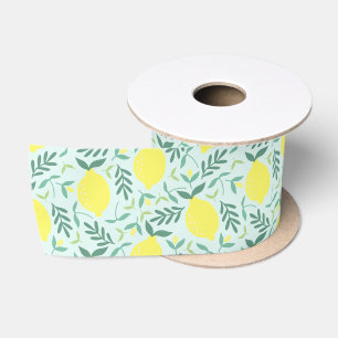 Ruban en satin motif de citron