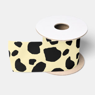 Ruban En Satin Motif de couleur de peau d'animal de vache 