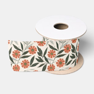 Ruban En Satin motif de fleurs