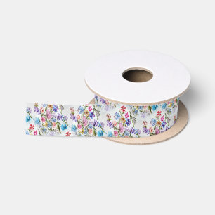 RUBAN EN SATIN MOTIF DE FLEURS BLANCHES PAWSITIVE