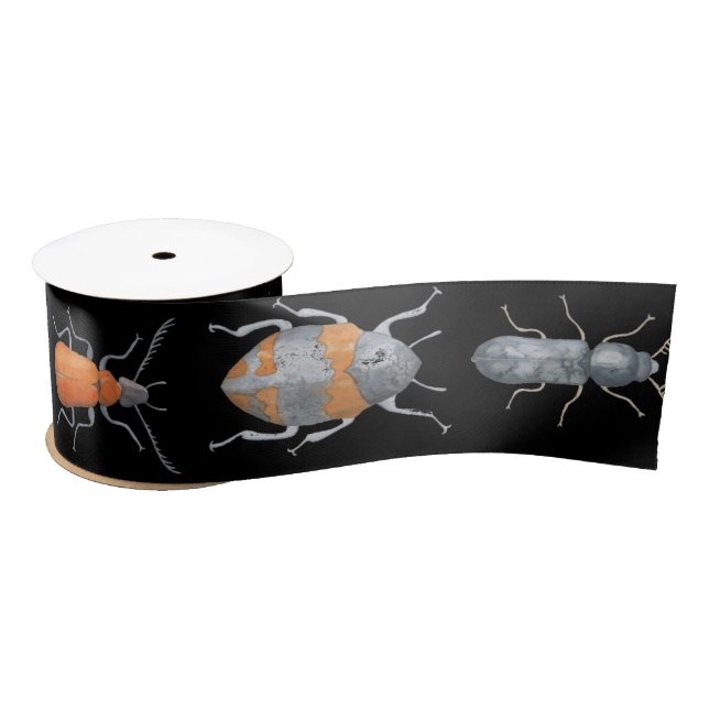 Ruban En Satin Motif de l'insecte insecte du scarabée (Bobine)