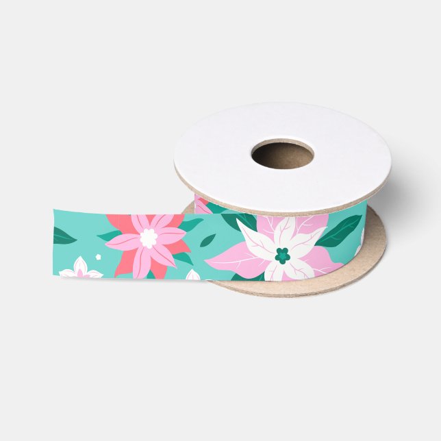 Ruban En Satin Motif de Noël (Bobine)