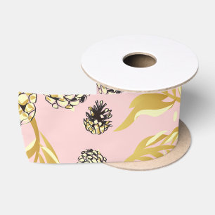 Ruban En Satin Motif de Noël, Neige de Pin 4