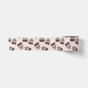 Ruban En Satin Motif de œuf de Pâques en chocolat