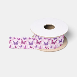 Ruban En Satin motif de papillon 2