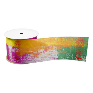 Ruban En Satin Motif de peinture Abstrait