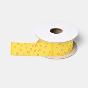 Ruban En Satin Motif de texture au fromage suisse