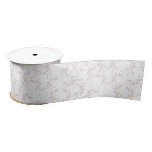 Ruban En Satin Motif décoratif en feuille beige botanique