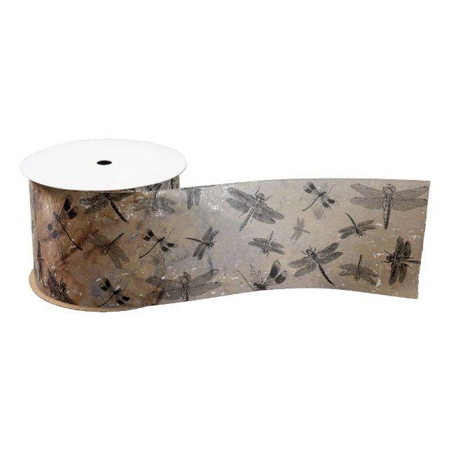 Ruban En Satin Motif d'Entomologie vintage (Bobine)