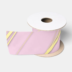 Ruban En Satin Motif Doré 2