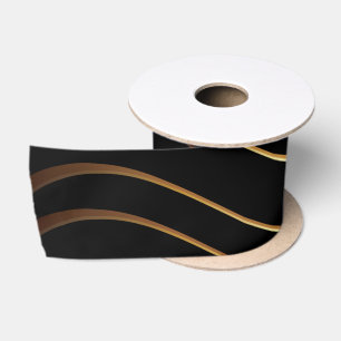 Ruban En Satin Motif Doré 4