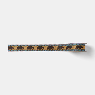 Ruban En Satin Motif d'ours amérindien