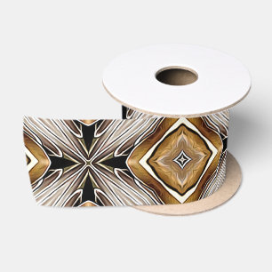 Ruban En Satin Motif en bronze doré du kaléidoscope