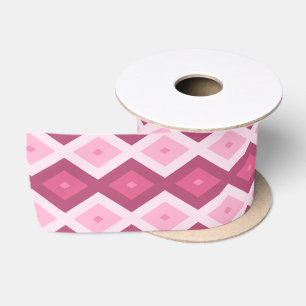 Ruban En Satin Motif en diamant rose