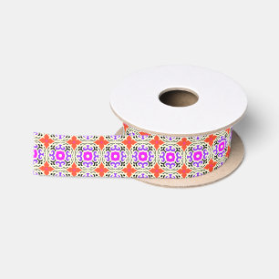 Ruban En Satin Motif ethnique avec des motifs marocains