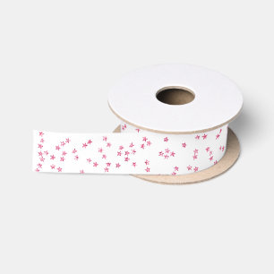 Ruban En Satin Motif Étoiles Pailletées Roses