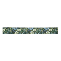 Motif Fleur sauvage victorien bleu et vert