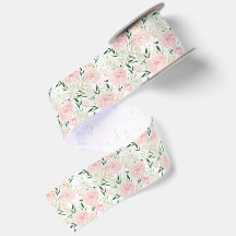 Motif floral aquarelle rose tendre et pivoine