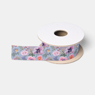 Ruban En Satin Motif floral brodé