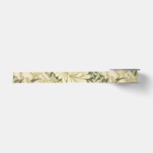 Ruban En Satin Motif floral vert de William Morris