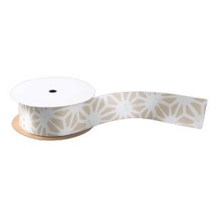 Ruban En Satin Motif géométrique beige