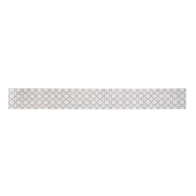 Ruban En Satin Motif géométrique beige islamique (Devant)